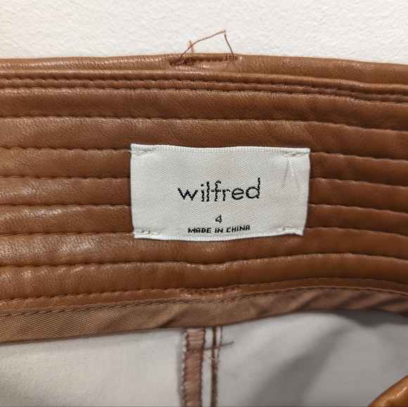 Wilfred Cognac Funk Vegan Leather Pant - Picture 6 of 8